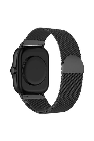 REDz Accessories Milanese Loop Smartwatch Strap, For Huawei Watch Gt Samsung Galaxy Watch/amazfit Gts, Black - 22 Mm