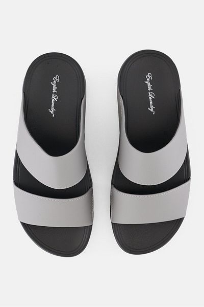 English Laundry Men Slip On Arabic Sandals, Grey