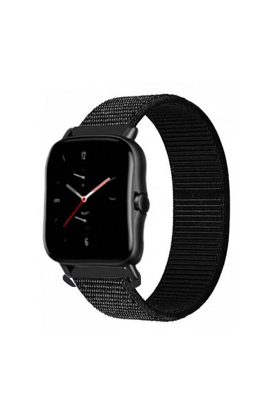 REDz Accessories Smartwatch Strap For Samsung Galaxy Watch/huawei Watch Gt, Nylon, Black - 20 Mm