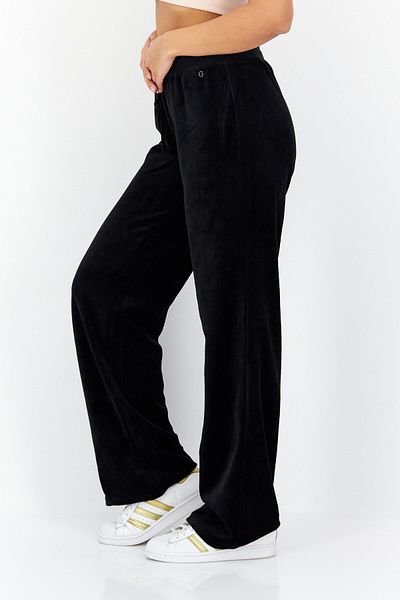Guess Women Plain Drawstring Sweatpants, Black