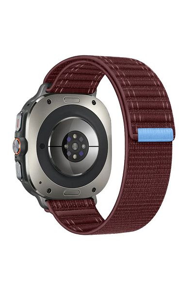 REDz Accessories Elastic Sport Strap, for Samsung Galaxy Watch Ultra 47mm, Adjustable Buckle, Nylon, Burgundy