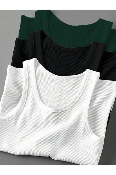 khalif Men's Camisole Fabric Twill Undershirt