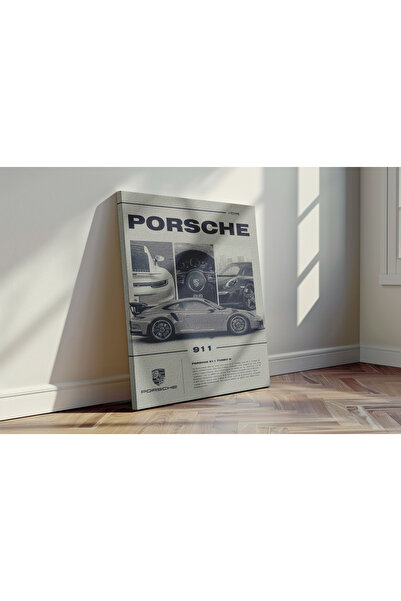 Kanvaspera Porshce Gazete Araba - Kanvas Tablo