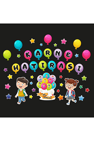 Etkinlikdenizi Karne Kılıfı Hatırası Balon Temalı Pano Seti