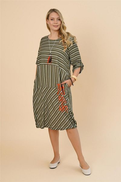 Zedd+ Plus 25171 Dress Khaki
