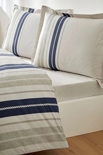 Özdilek Marine Line Single Ranforce Duvet Cover Set - Beige
