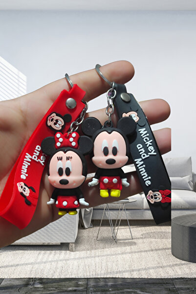 Birmem Klasik Mickey ve Minnie Mouse 3d Anahtarlık Seti (2 Adet)