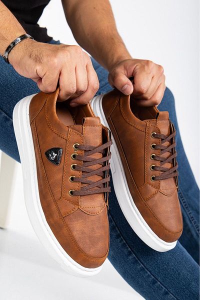 HEROD Men's Brown Buckle Daily Flexible Comfortable Stitched Lightweight Poly Sole Walking Guaranteed Sports Shoes
