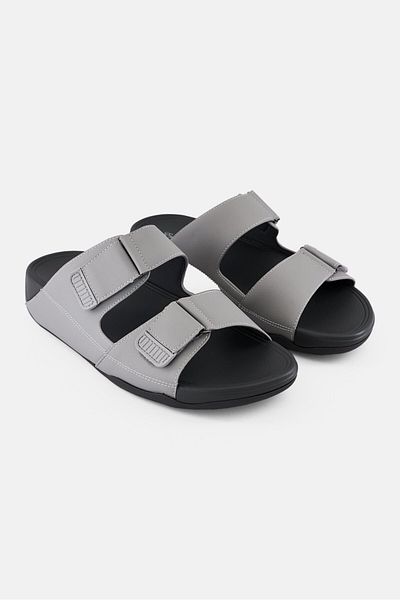 English Laundry Men 2 Strap Slip On Arabic Sandals, Grey