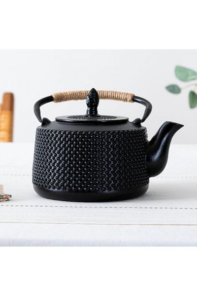 Secret de Gourmet Cast iron kettle, Flora Black, 1 liter