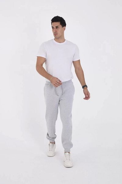 MODA Unisex Winter Three Thread Elastic Sweatpants - Gray