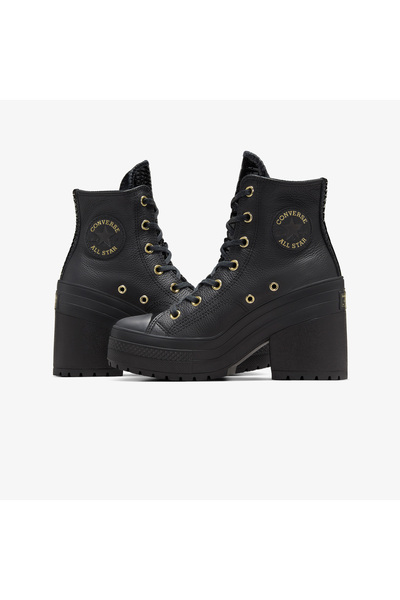 Converse Chuck 70 De Luxe Heel Unisex Kahverengi Deri Platform Sneaker