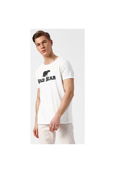 Bad Bear Bear Tee Ks T-shirt Off-white White Logo Printed King Size Men's T-Shirt