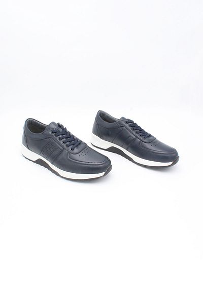 ENDİCAN 2089 4801 Men's Genuine Leather Sports Shoes Navy Blue King