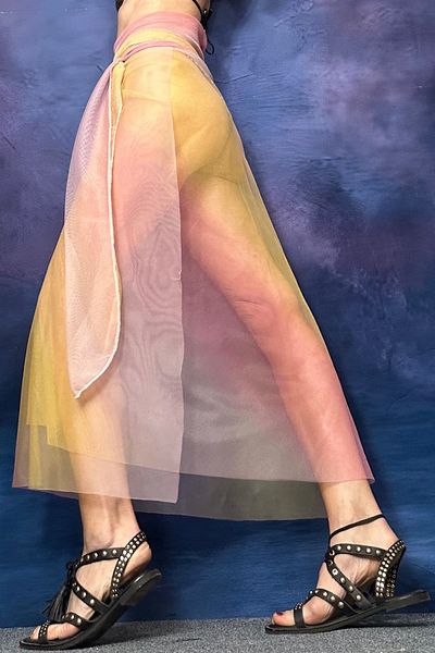 Quincey Rainbow Degrade Tulle Pareo Beach
