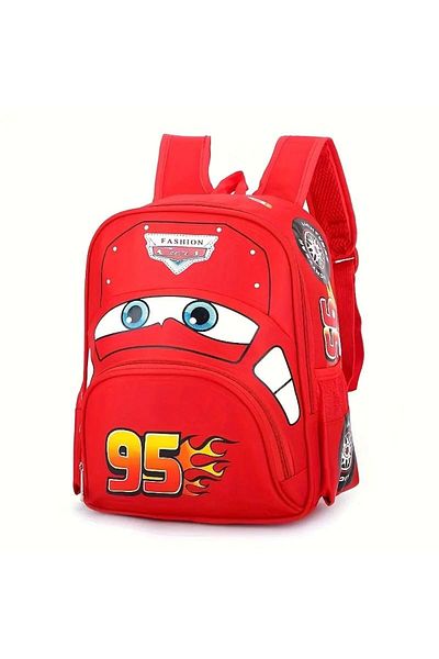 Emre Bebe Large Capacity Backpack with Kids Cars, Schoolbag