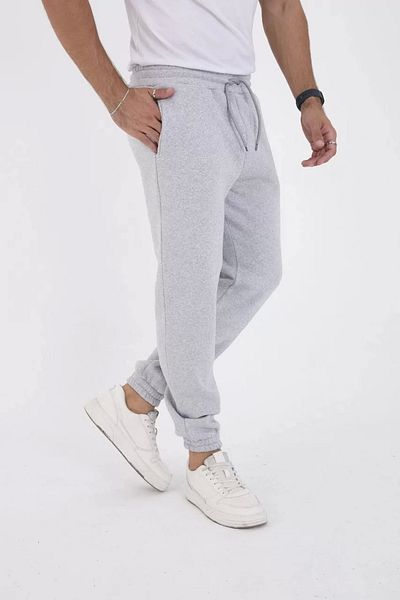 MODA Unisex Winter Three Thread Elastic Sweatpants - Gray