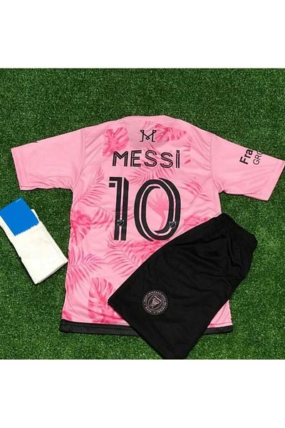 MONTENERO İ.N.T.E.R Miami 2024/2025 New Season Lionel Messi Children's Jersey Set of 3