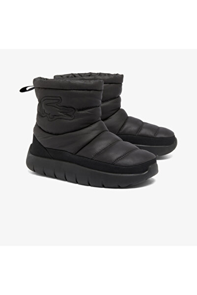 Lacoste Serve Slipper Mid Kadın Siyah/Siyah Bot
