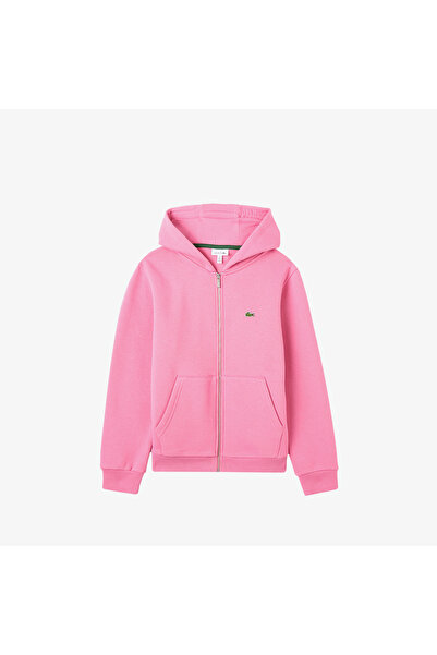 Lacoste Kangaroo Pocket Çocuk Pembe Sweatshirt