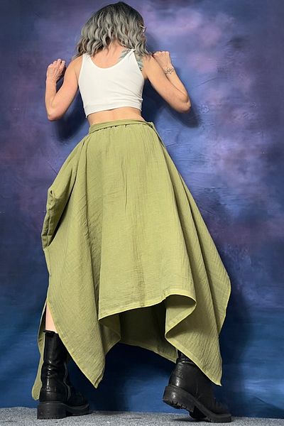 Quincey Bamboo Fabric Asymmetric Skirt