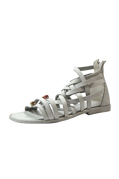 Onlo Ayakkabı Onlo Shoes MA.G16 Sandale Gladiator Fete Alb Piele Veritabila