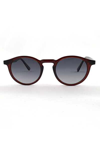 B-5021-c04 Unisex Güneş Gözlüğü Kahverengi Leopar Kemik Çerçeve Füme Cam