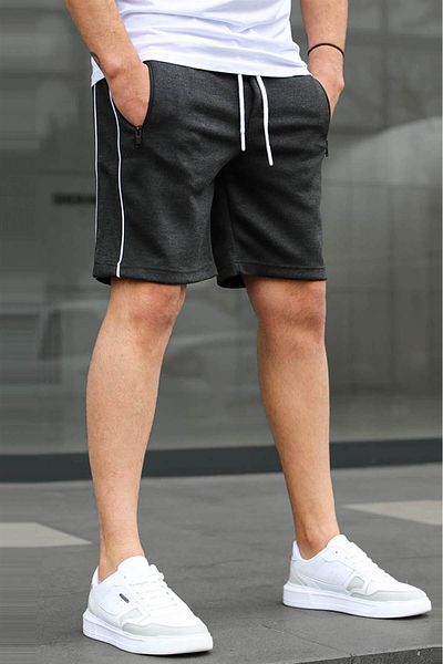 Madmext Anthrazitfarbene Basic-Herrenshorts 5489