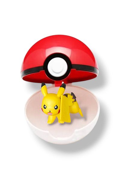 NB market Pikachu Figure Toy and Poketball Set. Pokemon Figure Pokeball and Pikachu Figure Set