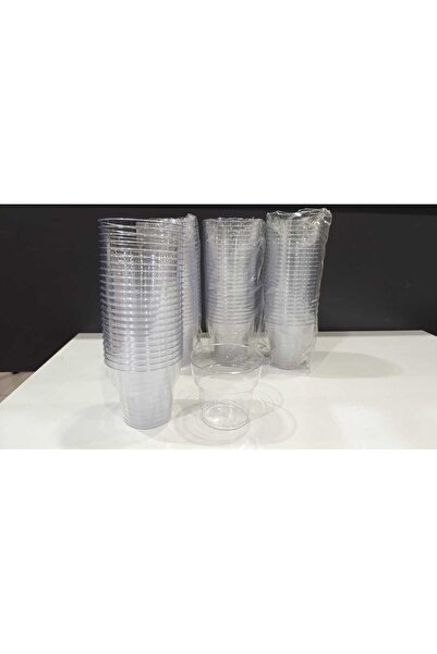 BARREL AMBALAJ 4 PAKET 25 Lİ 180 CC ŞEFFAF KRİSTAL MİKA SERT PLASTİK BARDAK