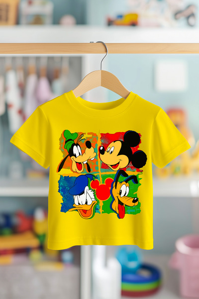 BookOrBook تي شيرت كول فريندز للأطفال عالي الجودة بنسبة 100% قطن