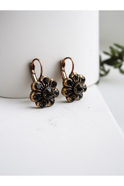 FAYRA ACCESSORIES Daisy Model Zircon Stone Earrings