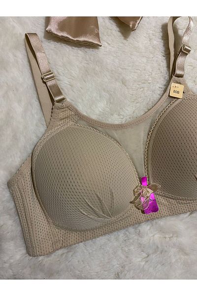 F.K Tulle Detailed Unwired and Unpadded Gathering Bra