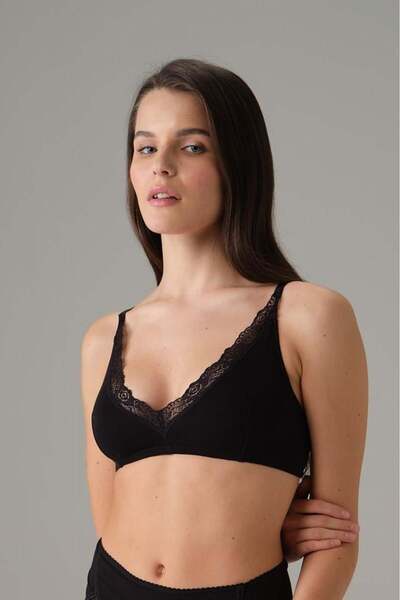 Doreanse Kadın Üçgen Dantel Detaylı Desteksiz Sütyen
