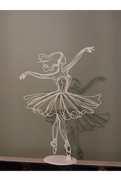 Günebakan Balerin Line Art Dekoratif Ürün - Genç Kız - Çocuk Odası - Dans