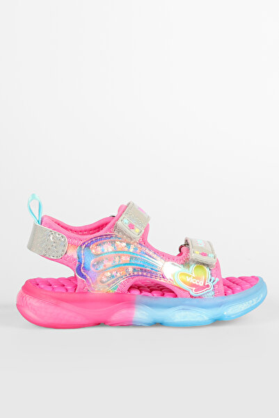 Vicco 22-30 Numara Hafif Esnek Taban Işıklı Kız Çocuk Sandalet