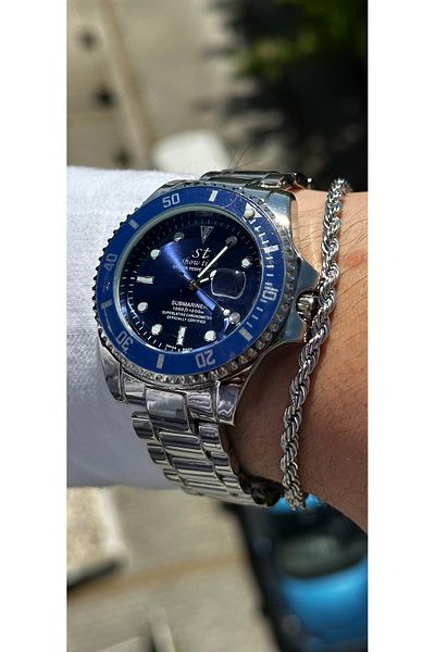 Show Time Steel Men's Wristwatch (with Bracelet Gift)