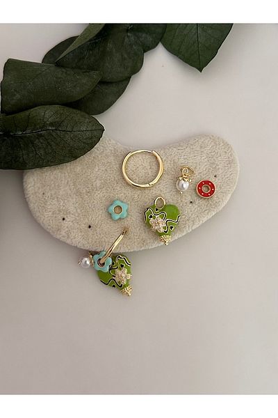 YENGEÇ Brand Model Charm Heart Earrings
