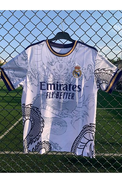BARBITOS Reall-Madrid Ronaldo Dragon Dragon White Design Supporter Adult Jersey Asf11