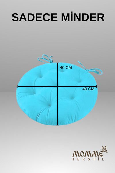 MoMMe Chair Cushion Round 40 X 40 cm 4 Pcs Turquoise Color