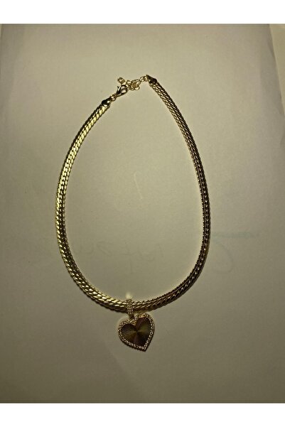 Hevaaksesuar Şık taşarım taşlı kalpli kolye