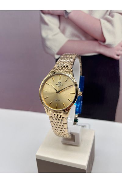 Hislon GOLD SLIM WOMEN'S WRISTWATCH 3 ATM WATERPROOF