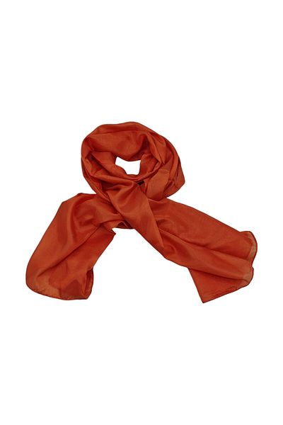 EVoStyle Esarfă din Matase 100%, Fină și versatilă, Culoare Caramiziu, 45 cm x 155 cm