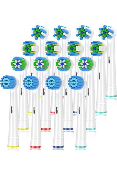 Choice1 16 قطعة (بيضاء) رؤوس فرشاة أسنان بديلة متوافقة مع براون أورال بي 7000...