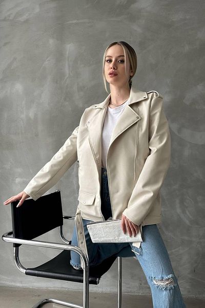 İLKCET MODA Γυναικείο μακρύ μπουφάν Oversize