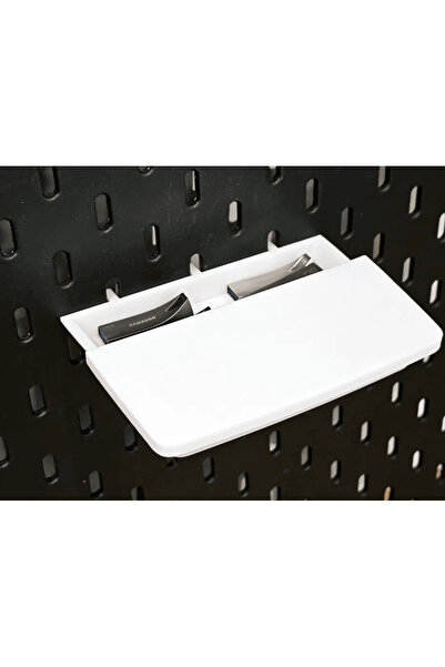 Mizaku Gizli Bölmeli Skadis Uyumlu Raf (Beyaz)