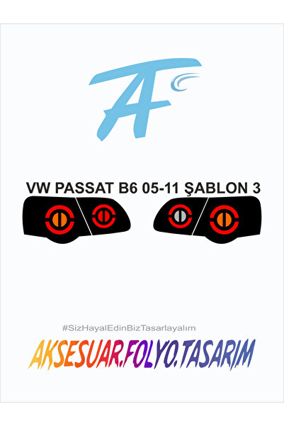 aksesuar folyo tasarım Volkswagen Passat B6 Stop Folyo