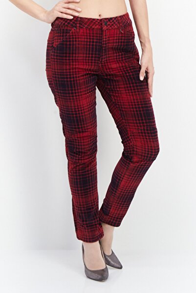 G-STAR RAW بنطلون جينز نسائي منقوش بخصر متوسط مناسب للصديق، بني غامق