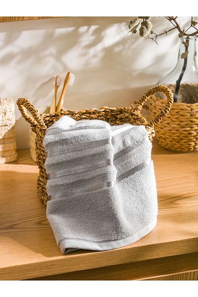 LC Waikiki Gray 100% Cotton Face Towel