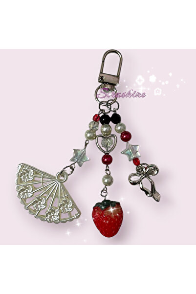 Serashine Çilek 🍓 anahtarlık & çanta süsü Fairycore coquette charm
